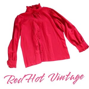 • ☀️SUMMER SALE ☀️• 50% OFF! • Vintage Red Blouse •